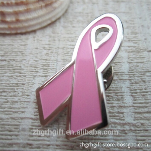 Custom Design Lapel Pin Gold plated metal aids awareness ribbon lapel pin
